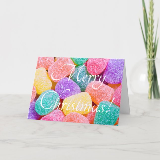 pastel gumdrops holiday card (Front)