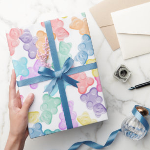Pastel Gummy Bears Party Wrapping Paper