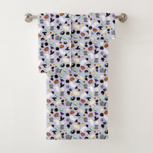 Pastel Halloween Bath Towel Set