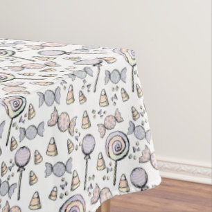 Pastel Halloween Candy Theme Kids & Baby Party Tablecloth