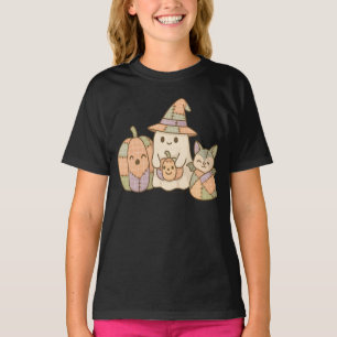 Pastel Halloween Friends Kids T-Shirt