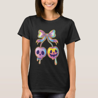 Pastel Halloween Skull and Pumpkin Dripping Candy  T-Shirt