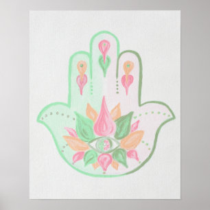 Pastel Hamsa Poster