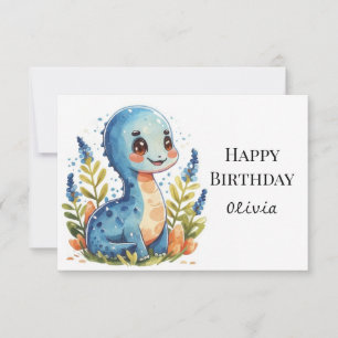  Pastel Happy Dino Birthday Card