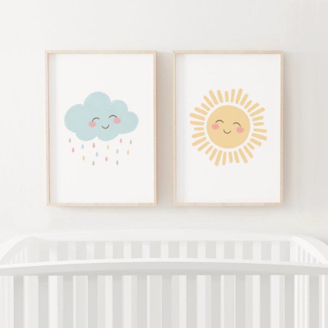 Pastel Happy Sun Cloud Girl Nursery Decor (Creator Uploaded)