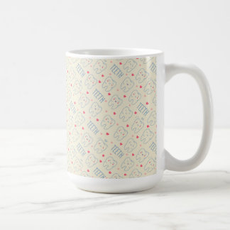 Pastel Happy Teeth Pattern Coffee Mug