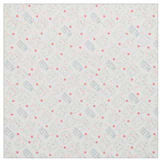 Pastel Happy Teeth Pattern Fabric