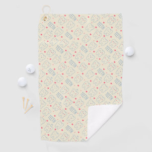 Pastel Happy Teeth Pattern Golf Towel