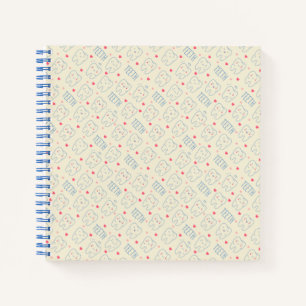 Pastel Happy Teeth Pattern Notebook