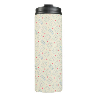 Pastel Happy Teeth Pattern Thermal Tumbler