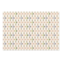 Pastel Harlequin Diamonds Wrapping Paper