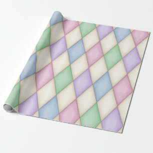 Pastel Harlequin Mediaeval Fairytale (large scale) Wrapping Paper