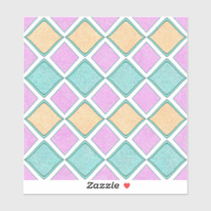 Pastel Harlequin Prism Diamond Pattern