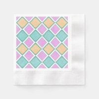 Pastel Harlequin Prism Diamond Pattern