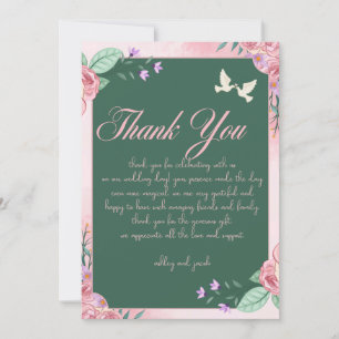 Pastel Harmony Minimalist Thank You Card
