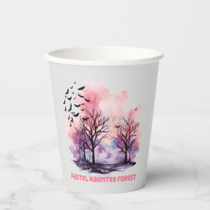 Pastel Haunted Forest – Spooky-Cute Pastel Purple Paper Cups