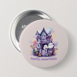 Pastel Hauntings – Cute Pastel Purple House 7.5 Cm Round Badge