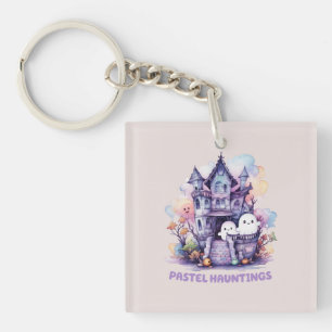 Pastel Hauntings – Cute Pastel Purple House Key Ring