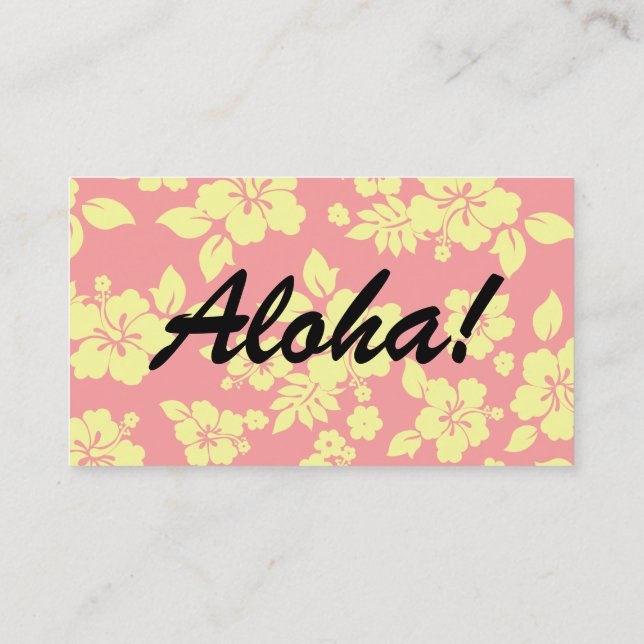 Pastel Hawaiian Business Card (Back)