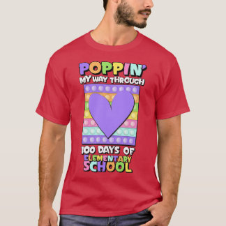Pastel Heart 100 Days of School T-Shirt
