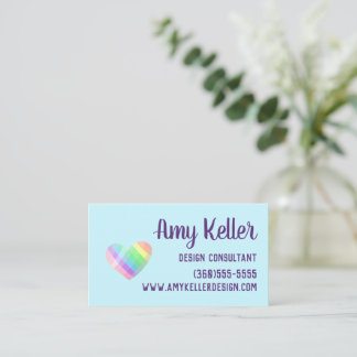 Pastel Heart Business Card