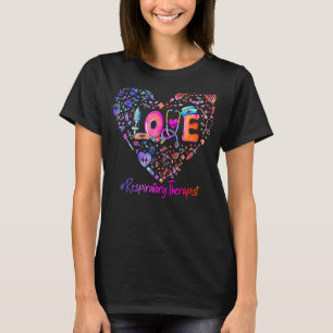 Pastel Heart Love Respiratory Therapist Medical To T-Shirt