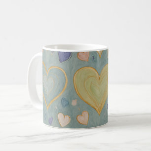Pastel Heart Tapestry Coffee Mug