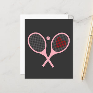 Pastel Heart Tennis Player Racquets Ball Design