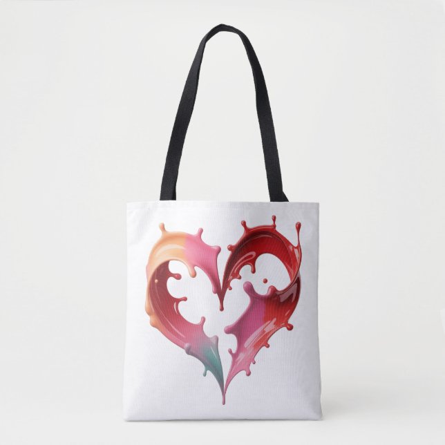 Pastel Heart Tote Bag (Front)