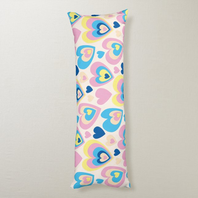 Pastel Hearts. Body Cushion (Back (Vertical))