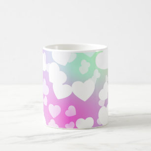 Pastel hearts coffee & tea mug