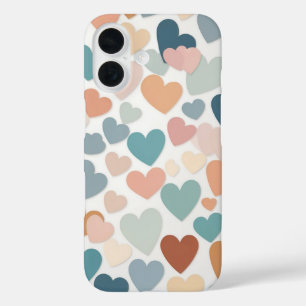 Pastel Hearts Delight iPhone 16 Case