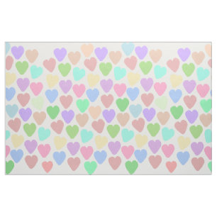 Pastel Hearts Design Fabric