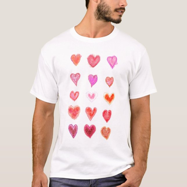 Pastel hearts T-Shirt (Front)