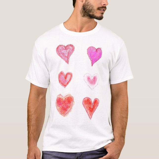 Pastel hearts T-Shirt (Front)