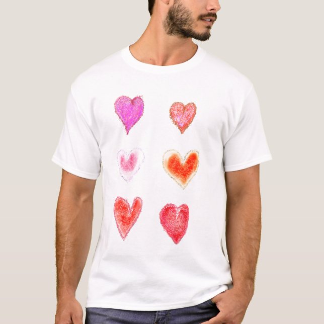 Pastel hearts T-Shirt (Front)