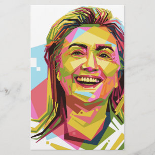 pastel Hillary Clinton Stationery