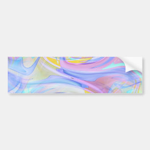 pastel hologram bumper sticker
