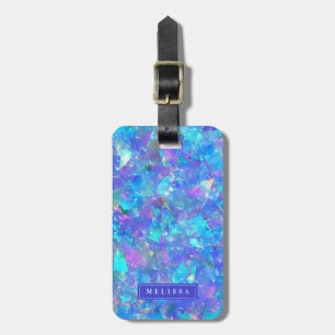 Pastel Holographic Glitter Luggage Tag