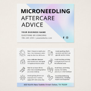 Pastel Holographic Microneedling Aftercare