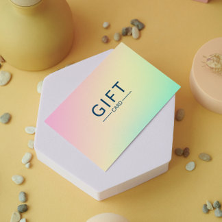 Pastel Holographic Salon Certificate Gift Card