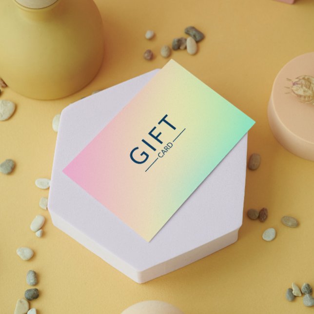 Pastel Holographic Salon Certificate Gift Card (Pastel Holographic Salon Certificate Gift Card)