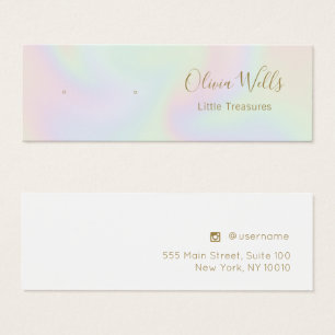Pastel Holographic Stud Earring  Display Card