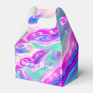 Pastel Holographic Swirl Abstract Favour Box