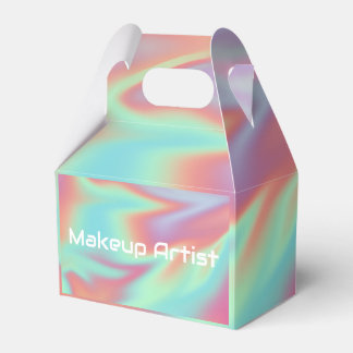 Pastel Holographic Swirl Abstract Favour Box