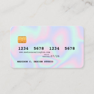 Pastel Holographic Texture  Credit Card Style