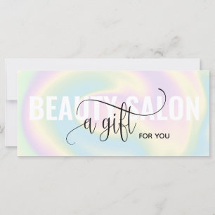 Pastel Holographic Unicorn Modern Gift Card