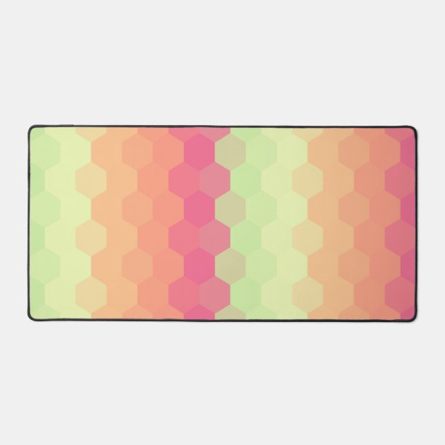 Pastel Honey Comb Spectrum Desk mat (Front)