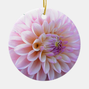 Pastel Hued Dahlia Ceramic Tree Decoration