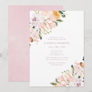 Pastel Hues Floral Bridal Shower Invitation